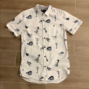 Modern Amusement Short Sleeve Button Up
